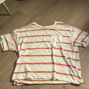 ROXY cropped stripe top